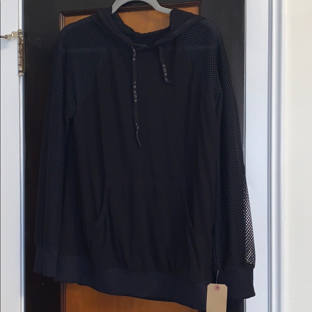 NWT Vintage Koral Mesh and Sheer Swearshirt